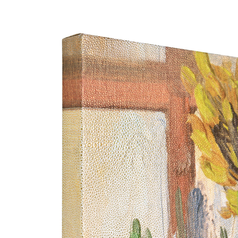 Timeless Serenity II Gold Metallic Shagreen Wrapped Canvas Wall Art