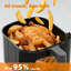 Friteuse à air gris de 6 pintes avec fenêtre de visualisation, 12 préréglages de cuisson, chaleur rapide de 1 700 W, cuisson à 400 ° F, panier allant au lave-vaisselle