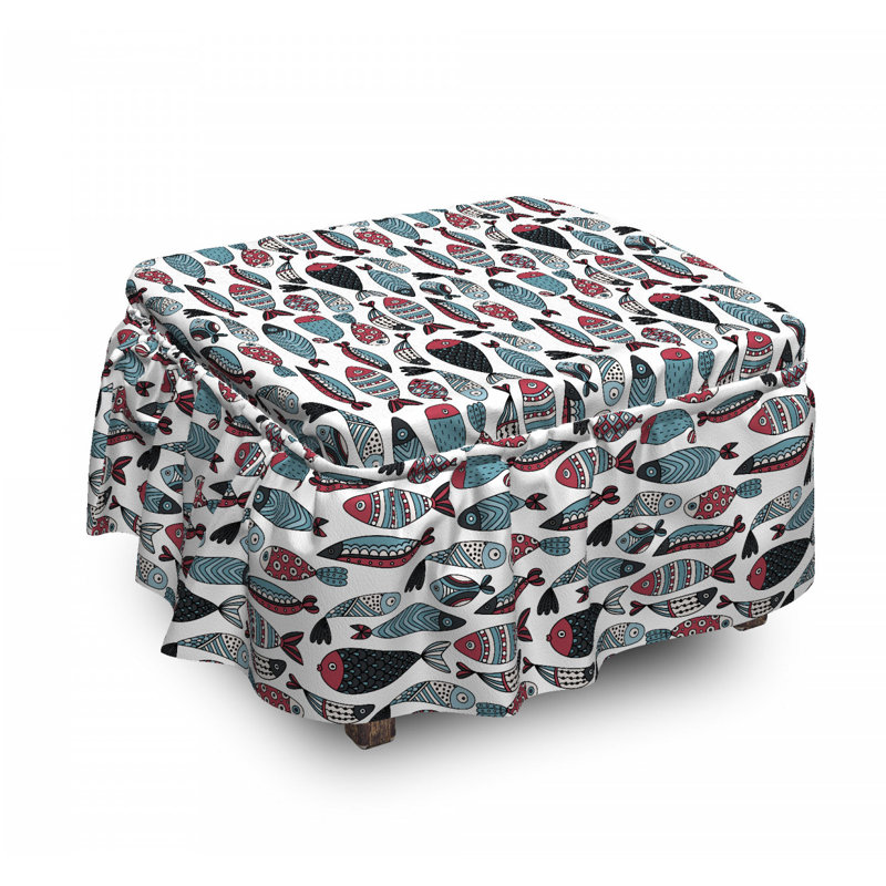 Housse pour repose-pieds ocean sea creatures