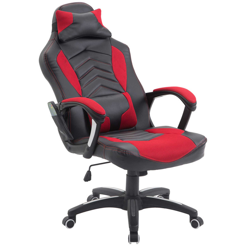 Fauteuil de jeu d'ordinateur à 5 points vibrants HOMcom