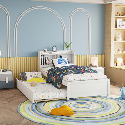 Arneda Twin over Twin Platforms Daybed with Shelves by Red Barrel Studio