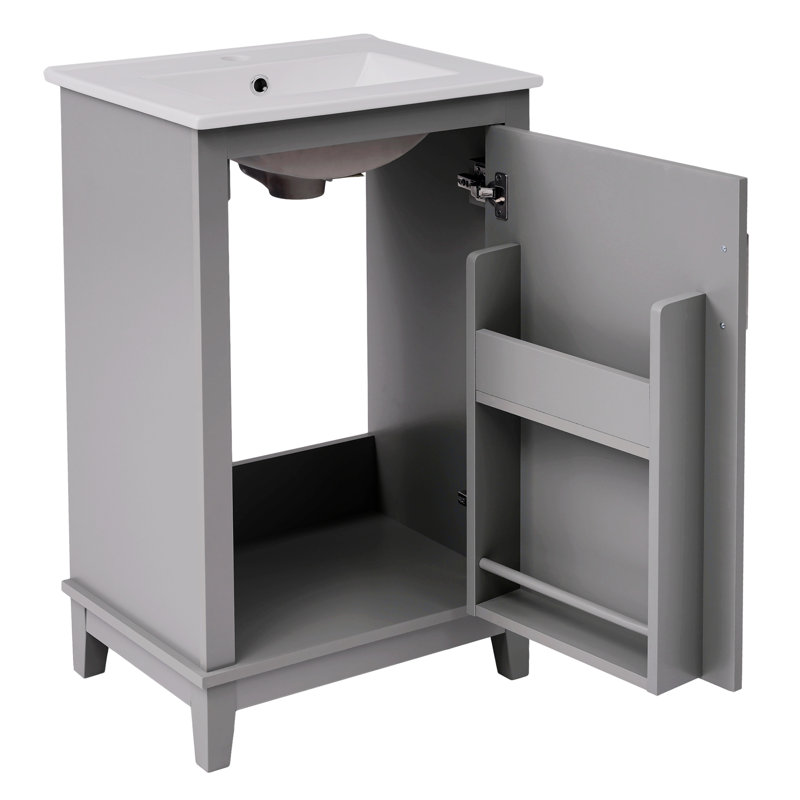 Rangement pour salle de bain Swayder, Gris