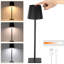 Grande lampe de table ronde à tête plissée ronde, lampe simple avec mât noir avec abat-jour à DEL, convient pour le salon et la chambre à coucher, réglage de la lumière tactile à trois couleurs