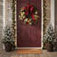 Burgundy And Gold Holiday Wreath