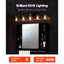 5 - Luminaire mural de salle de bain moderne en fer noir sur miroir, 37,1 po, éclairage 60 W, installation dans les deux sens, base E26