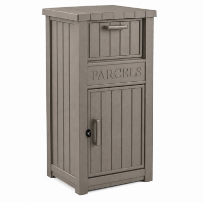  70 Gallons Resin Deck Box with Lockable Lid for Outdoor Storage