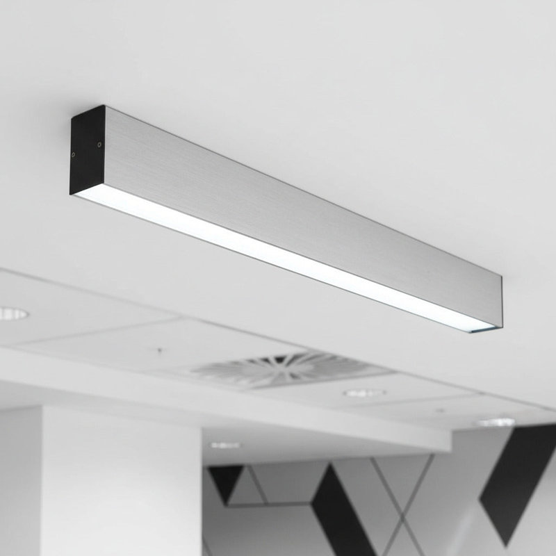 UltraBeam 20 Watt LED 1200mm Slim Linear Surface Mounted Ceiling Light, Silver