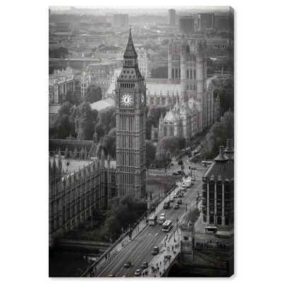 London Nocturne Canvas Print Travel Wall Decor by Art Remedy, Gallery Wrapped, 20 x 30