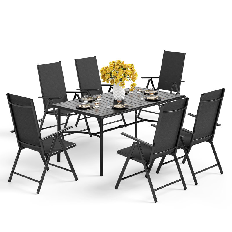 Salem 6 - Person Patio Dining Set with Rectangular Table