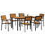 7 Piece Garden Dining Set Metal-1050107250
