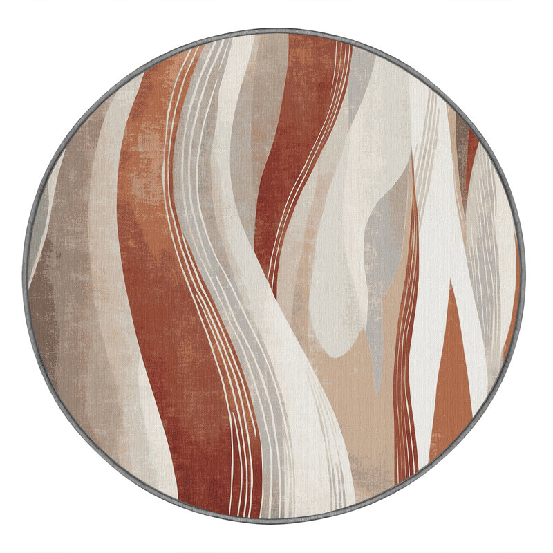 Blushed Horizons Rug, Round 8'