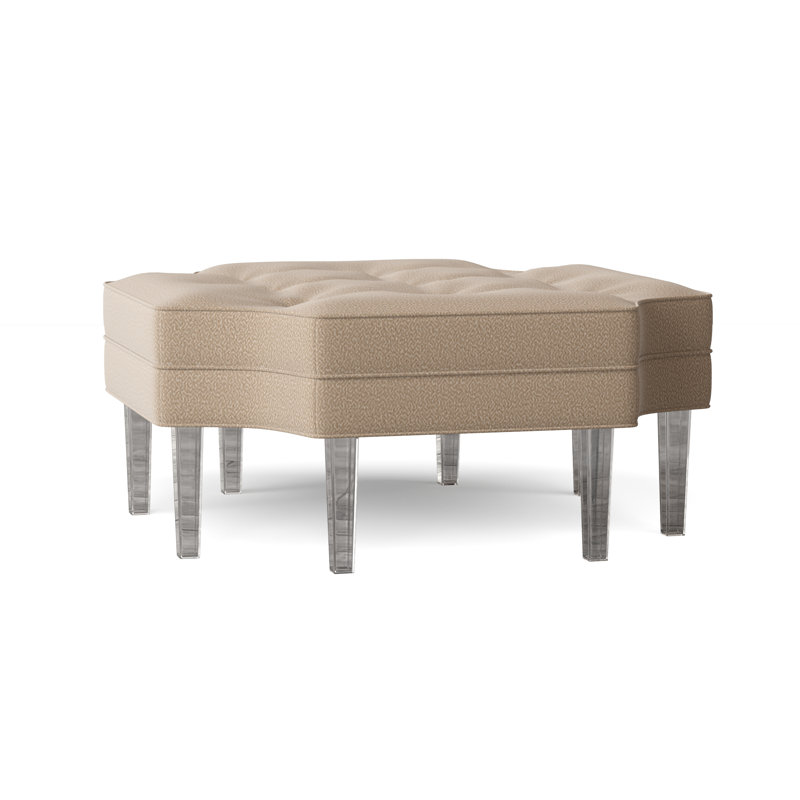 Harlow Upholstered Ottoman, Maya Wheat