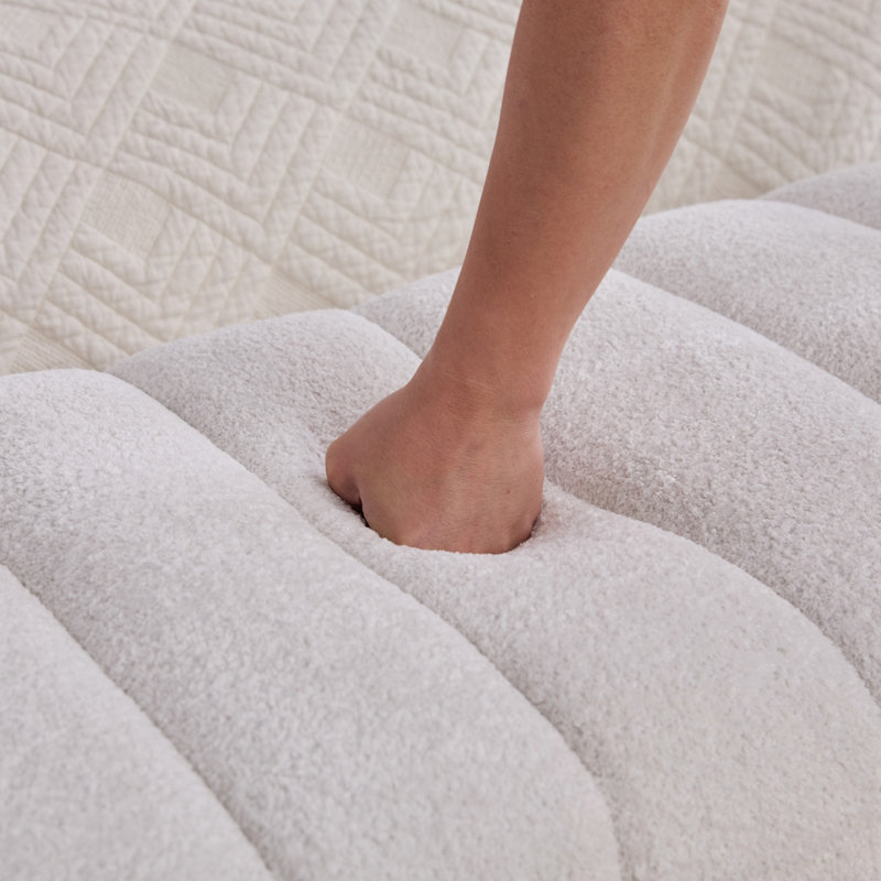 Banc de lit en chenille sans accoudoirs, Ivoire ivoire