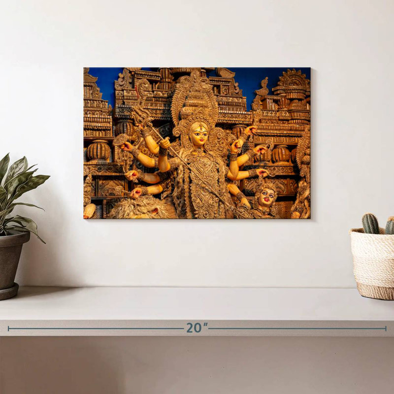 Adella Goddess Durga Sculpture, 8" H x 12" W