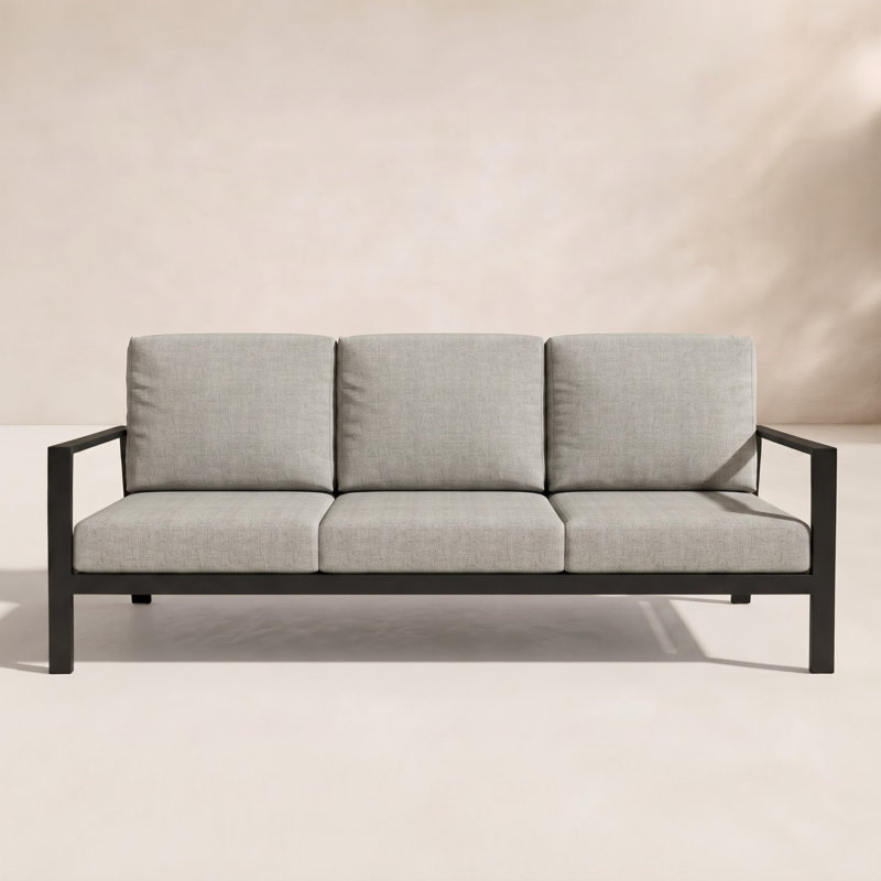 Canapé d'extérieur Townsend de 80 po de largeur avec coussins Sunbrella®, Toile granit Sunbrella®, No, Bare / None