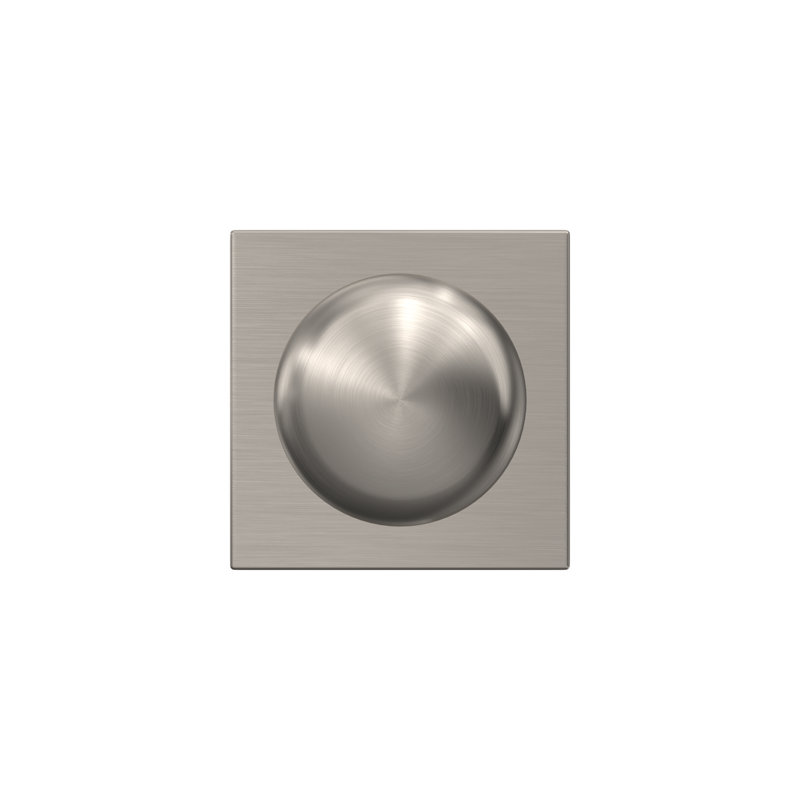Plymouth Non-Turning Knob with Collins Trim, Satin Nickel