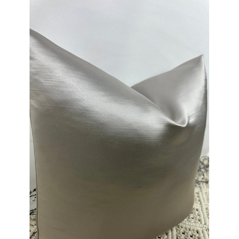 Abstract Grey Square Throw Pillow Cover, Grey 
