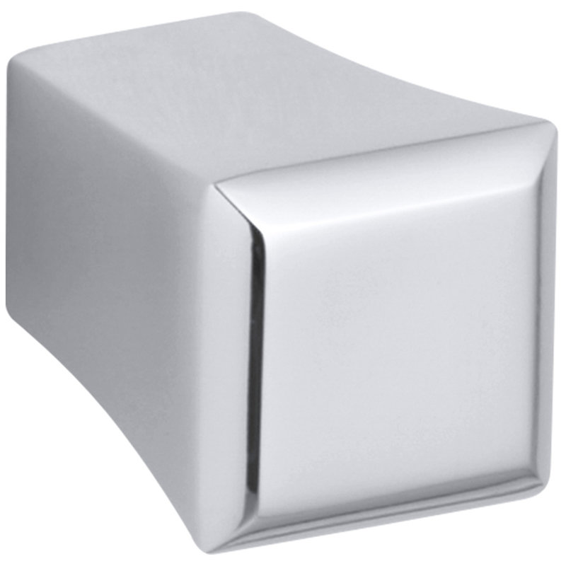 Memoirs Stately 0.875" Length Square Knob, Chrome poli