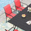 Ensemble de salle à manger rectangulaire avec chaise empilable PVC-coated polyester-851674659