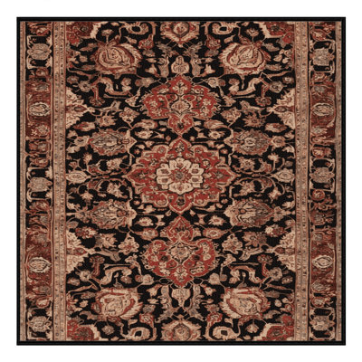 Machine Washable Persian Brown Area Rug