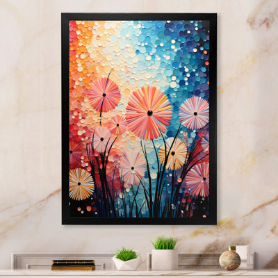 «Colorful Fireworks Serenade Pointillism II», reproduction sur toile