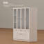 Armoire 6 portes 2 tiroirs avec zone de suspension et compartiments de rangement Sebi
