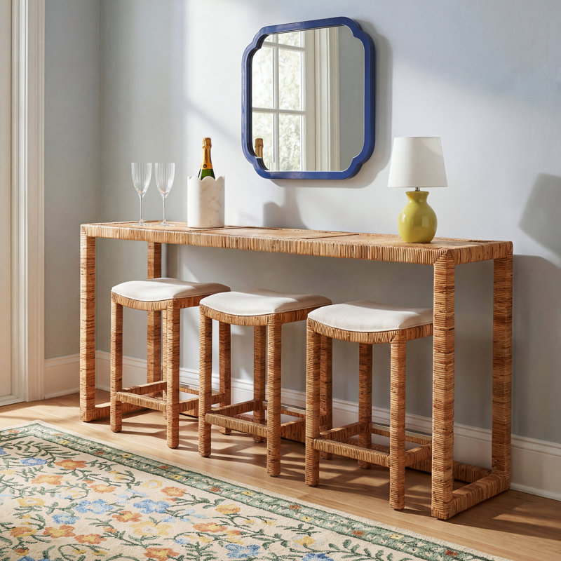 Rosalie 82" Console Table and Stool Set