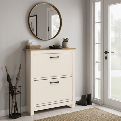 Limestone 2 Flip Door Shoe Storage Cabinet