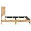 Grand lit de style rustique, finition naturelle, lit dans une boîte, livré avec des éléments de cadre, stratifié pour une utilisation à long terme, cadre de panneau de finition de chambre à coucher, conception, tête de lit et rails inclus, longévité, décoration