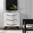 Marek 3 Drawer White Chest
