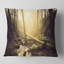 Stream in the Dark Wild Forest - Coussin imprimé forêt-29456612-29456615