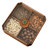 Black Walnut Wooden Nut and Candy Serving Tray, 4 Compartments Glass Lid Snack Tray for Dry Fruits.