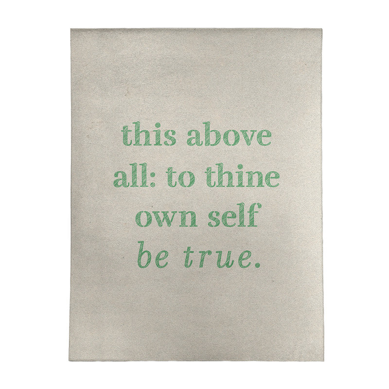 Tapis en poly-chenille à citation inspiration de shakespeare, Rectangle 5 pi x 7 pi