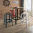 Armless Bar Stool With Crossbar Support