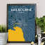 Melbourne City Map - No Frame Print-1798643818