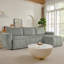 Canapé modulaire Basic, canapé convertible, canapé en L 3 places en tissu moderne