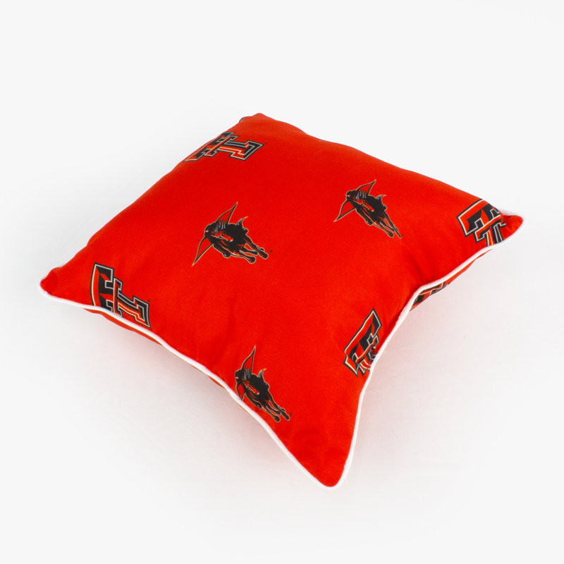 NCAA Square Pillow Cover & Insert, Texas Tech