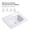 Lavabo en céramique de conception élégante, durable, facile à nettoyer, pré-percé pour les robinets à poignée simple