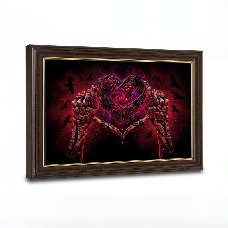 Toile rouge d'Halloween, H 12 po x l 18 po