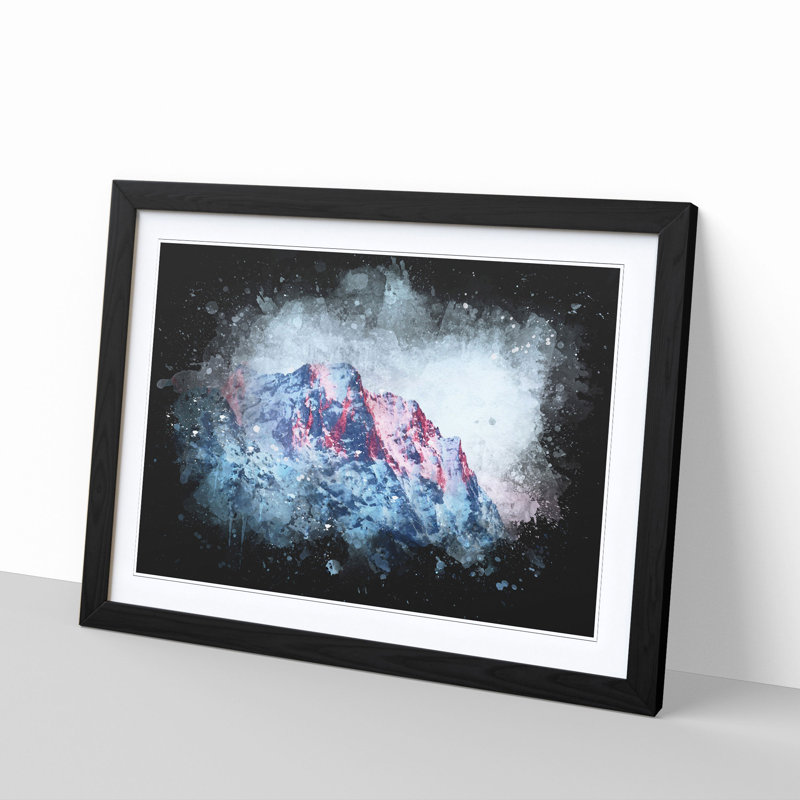 Mountain Peak in Russia - Picture Frame Graphic Art Print, Black Framed, 33cm H x 45cm W x 2cm D