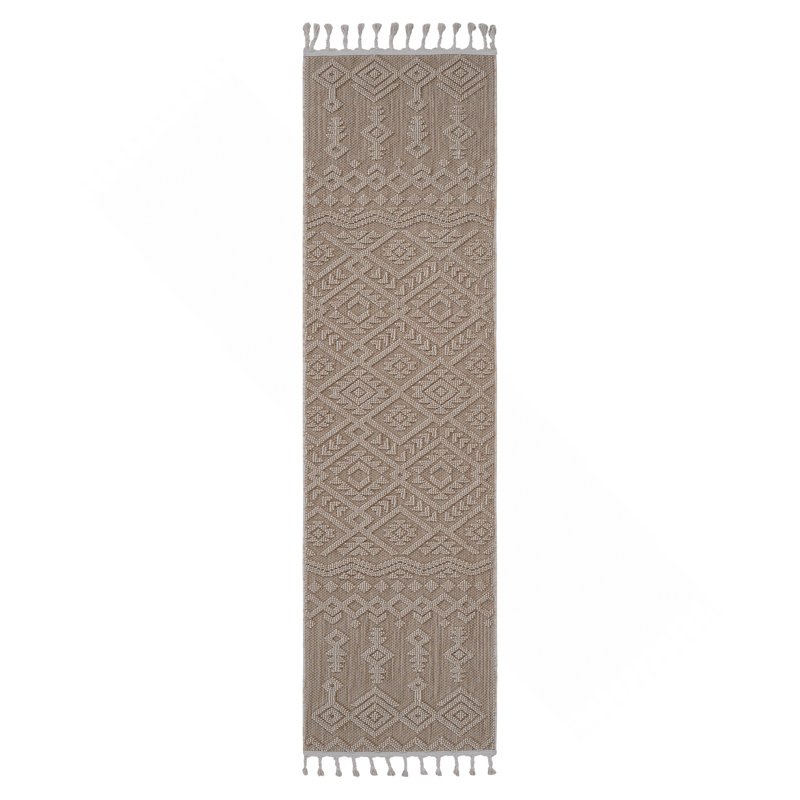 Collection Natural /Traditional Indoor/Outdoor Area Rug, Runner 2'2" x 8'