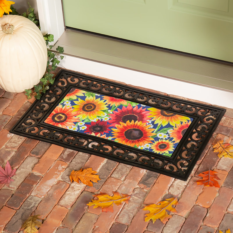 Tapis de porte anti-dérapant 22 po x 10 po Sassafras Anaise