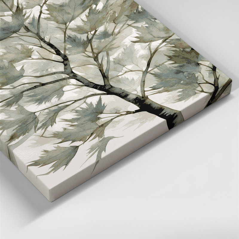 "Watercolor Botanical 94", art mural sur toile brune, H 11 po x l 14 po