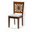 Marley Gray Fabric and Dark Brown Solid Wood Dining Chair, 37.29'' H X 18.37'' W X 17.57'' D-1210573339