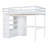 Khansaa Full Loft Bed with Built-in Desk and Storage-106601840