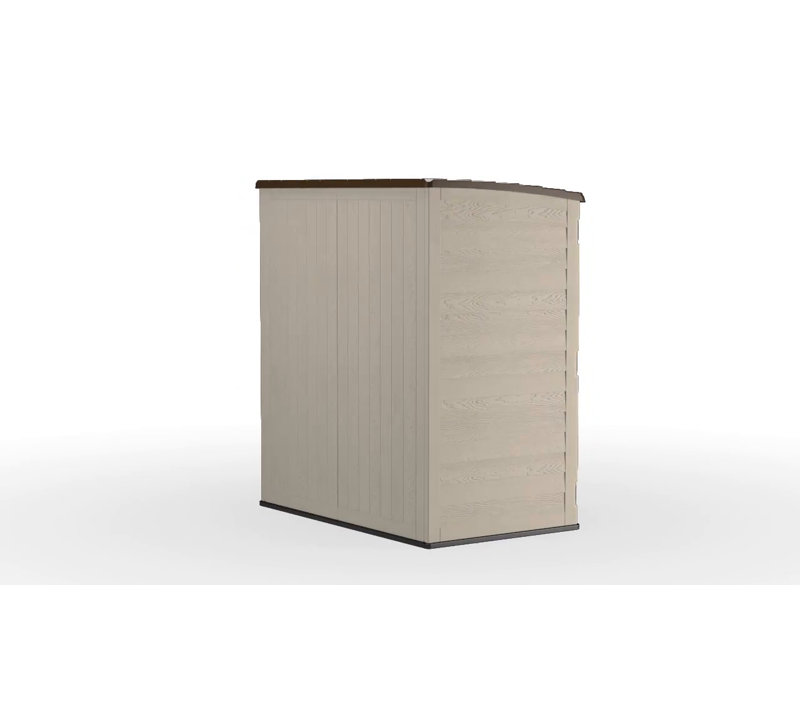 Dark Taupe and Cobblestone Resin Vertical Storage Shed Kit