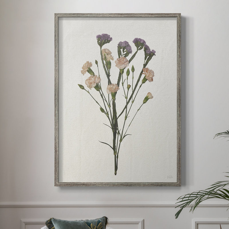 «Organic Floral III», reproduction encadrée - bois massif 49796, H 21 po x l 17 po