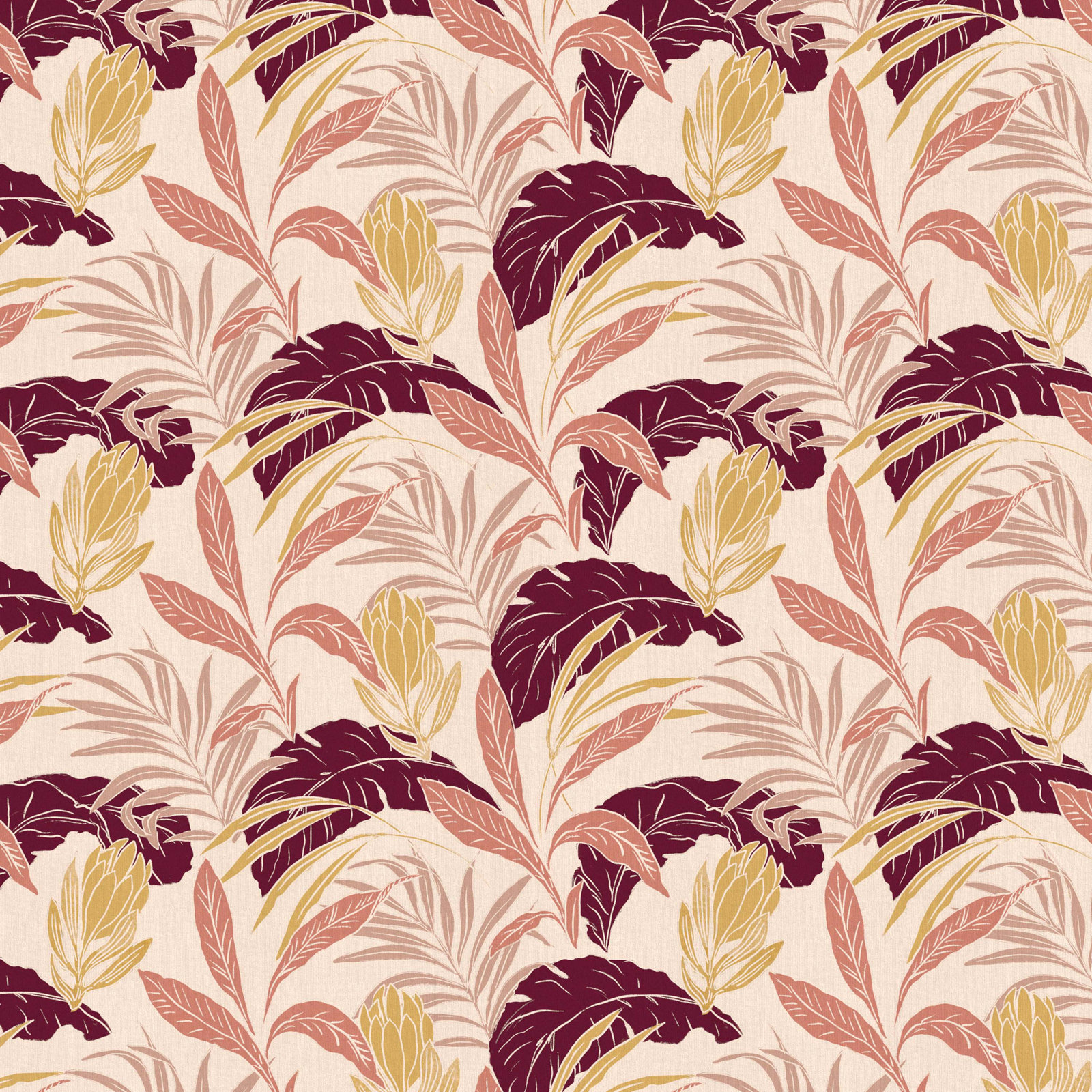 Floral Cotton Throw Pillow, Feathers, 20" x 20"