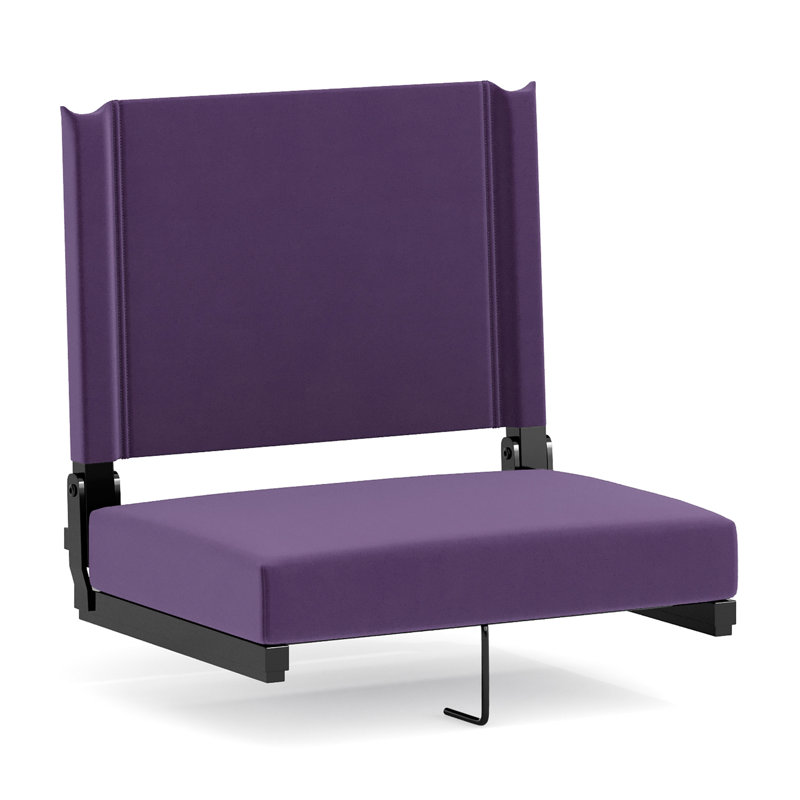 Grandstand Comfort Seats by Flash - Lightweight Stadium Chair with Handle & Ultra-Padded Seat, Dark Purple