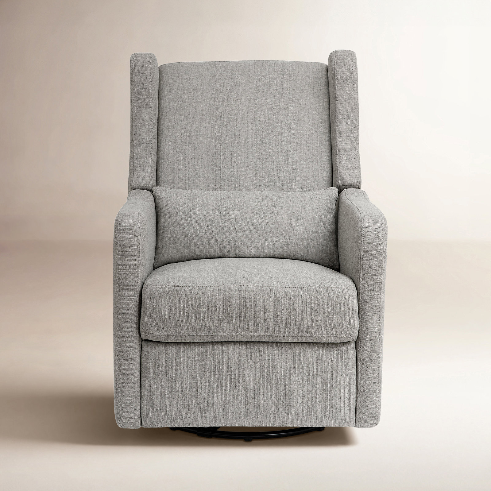 Arlo Linen Swivel Glider, Performance Gray Polyester Blend